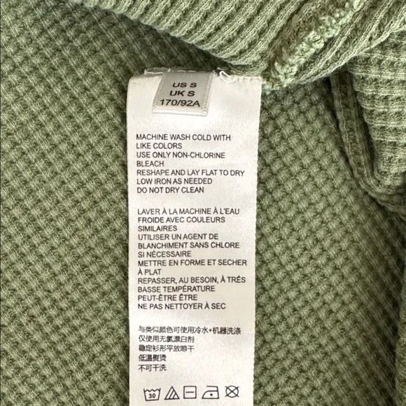 Anthropologie Pilcro Moira thermal green S - Picture 3 of 5